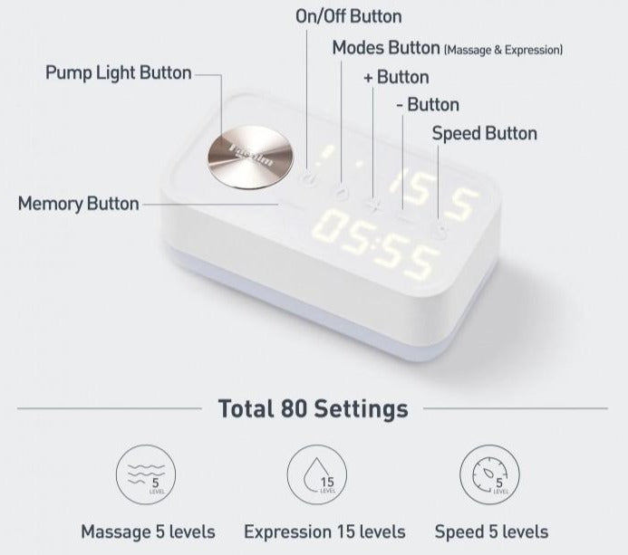 Haenim NexusFit 7V+ Smart Breastpump + Manual Pump Body & Kit + 60pcs Milk Storage Bags