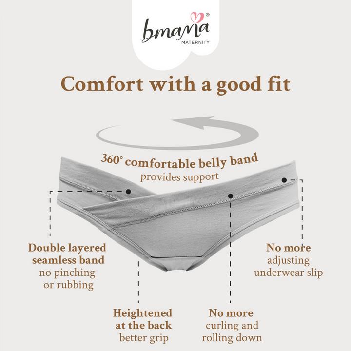 Bmama Underwear Under the Bump Cotton Panties- Basic Set