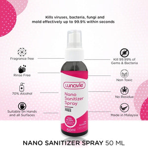 Lunavie Nano Sanitiser Spray 50ml