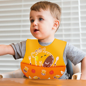 Marcus & Marcus Wide Coverage Silicone Bib- Pokey