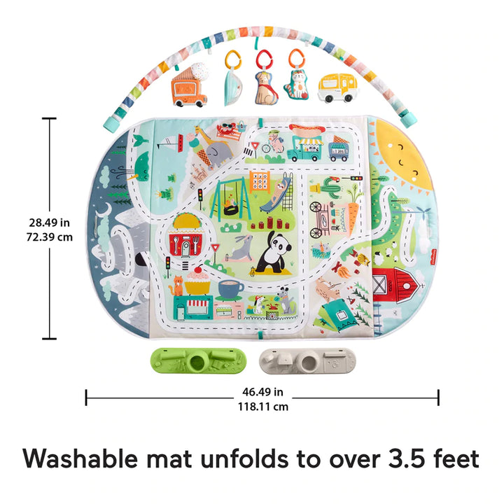 Fisher-Price Joyful Journeys Activity City Gym to Jumbo Play Mat (GJD41)