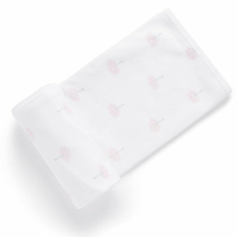 Purebaby Australia Rug/ Organic Soft Blanket- Pale Pink Tree