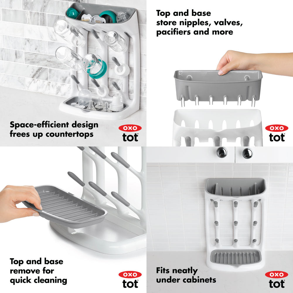 OXO Tot Space Saving Drying Rack- Grey