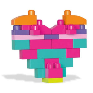 Fisher-Price Mega Bloks Big Building Bag 80 Pieces- Pink