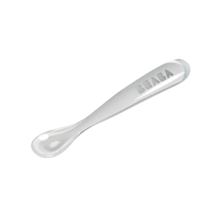 Beaba Silicone Ergonomic 1st Age Spoon- Light Grey