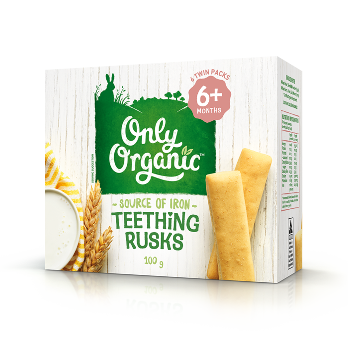 Only Organic Teething Rusks 100g