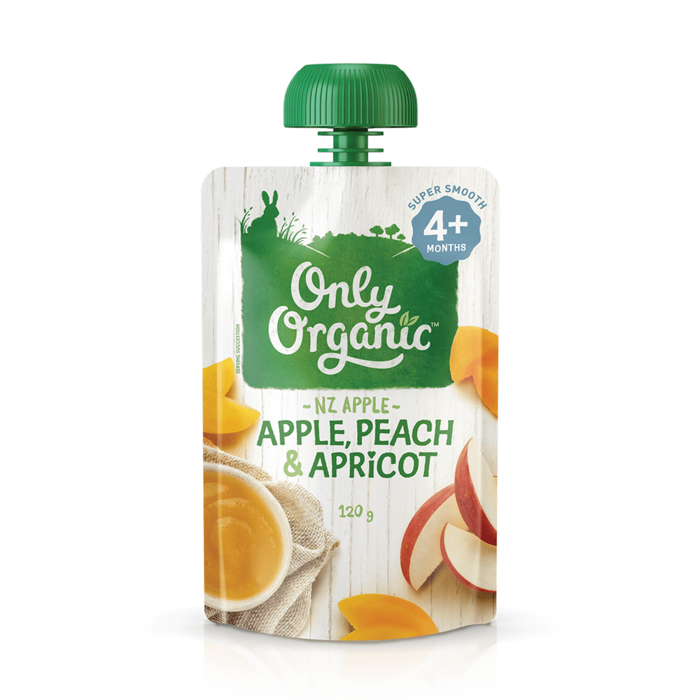 Only Organic Apple Peach & Apricot 120g