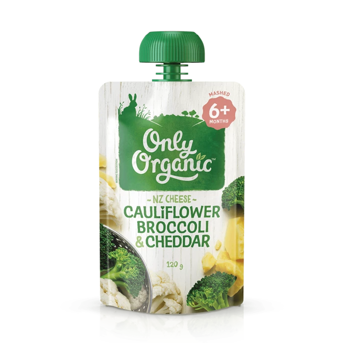 Only Organic Cauliflower Broccoli & Cheddar 120g