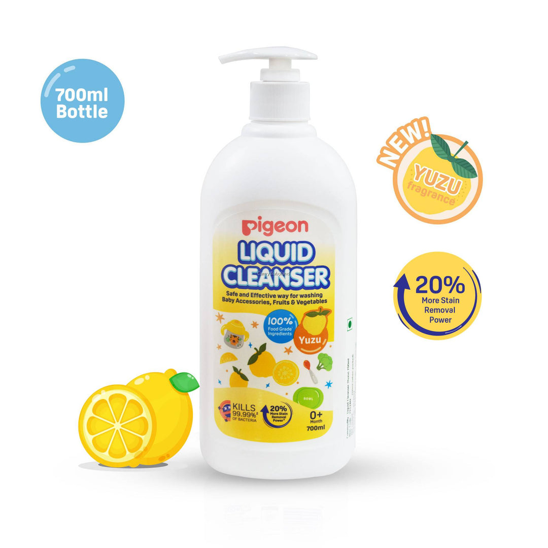 Pigeon SofTouch Wide Neck PPSU Nursing Bottle with Pigeon Liquid Cleanser Yuzu Bundle