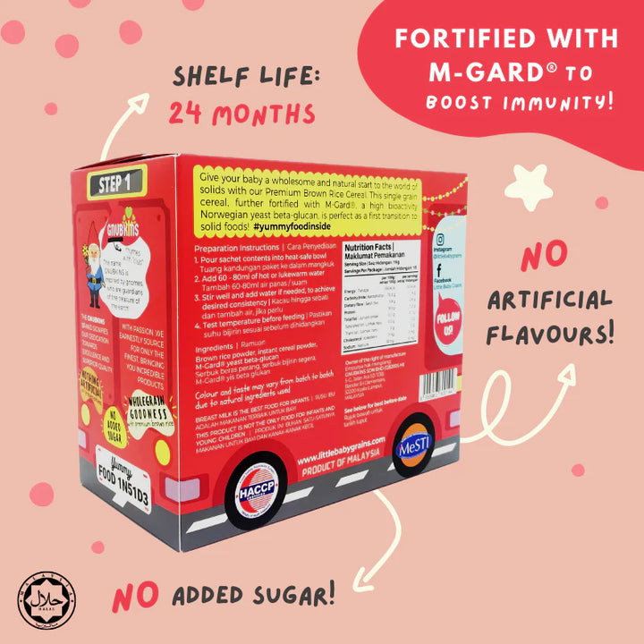 Gnubkins Premium Brown Rice Instant Cereal- Step 1