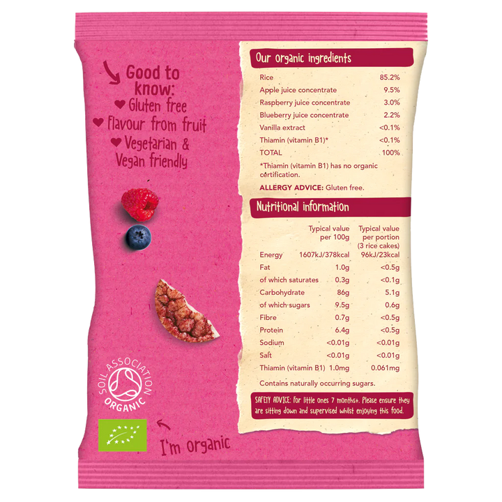 Organix Raspberry & Blueberry Rice Cakes