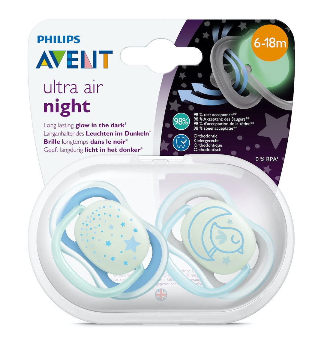 Philips Avent Ultra Air Night Pacifier 6-18 months