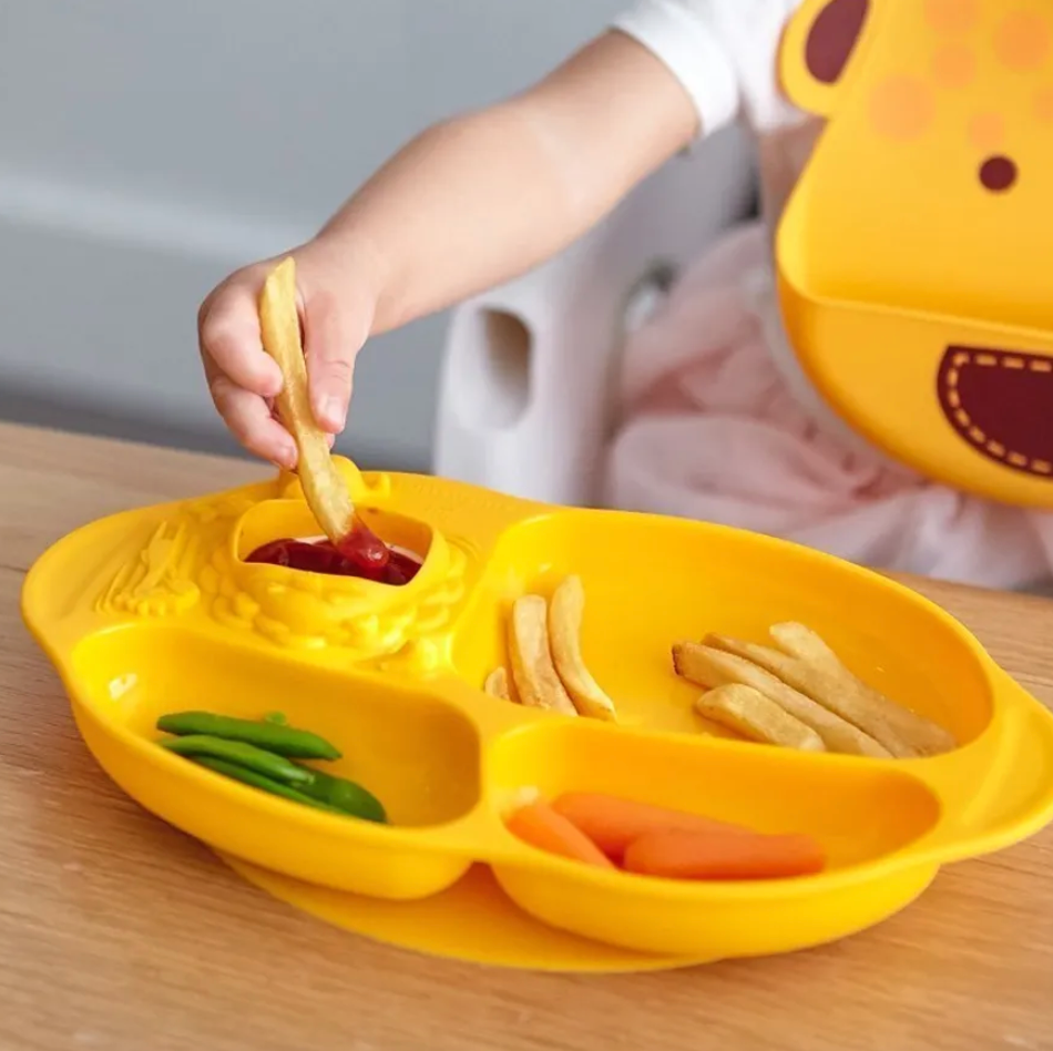 Marcus & Marcus Yummy Dips Suction Divided Plate- Willo