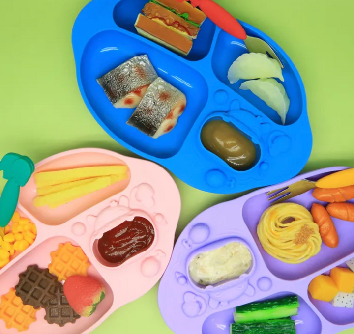 Marcus & Marcus Yummy Dips Suction Divided Plate- Pokey