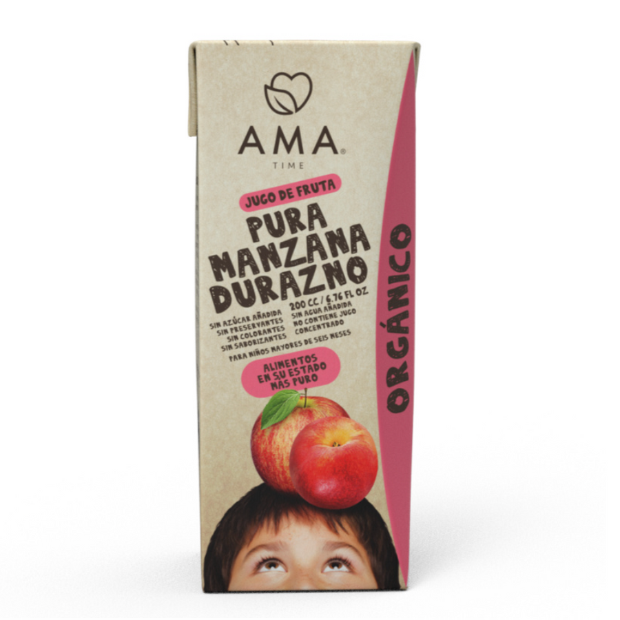 Ama Time Tetra Pack Fruit Juice 200ml Apple & Peach – image 1