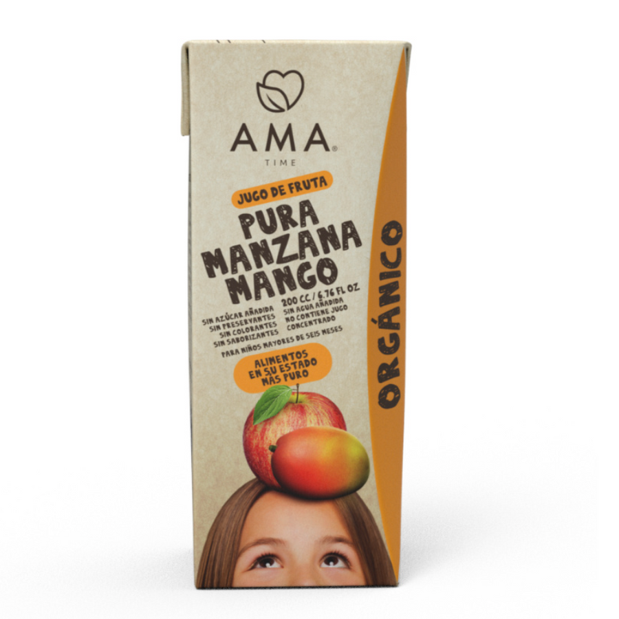 Ama Time Tetra Pack Fruit Juice 200ml Apple & Mango – image 1