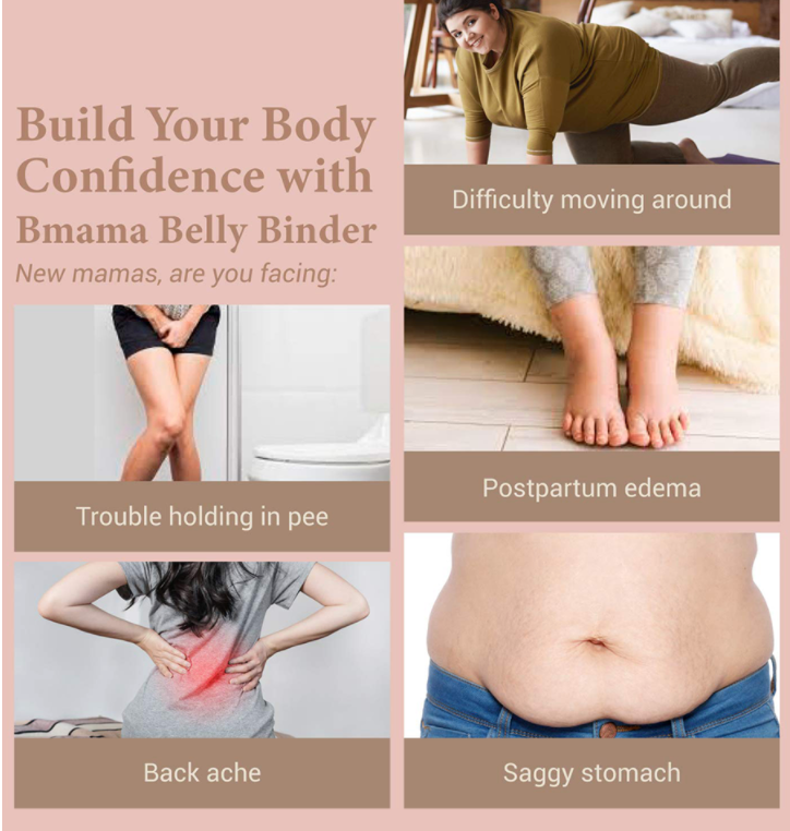 Bmama 3 in 1 Belly Binder Set- 3 Straps