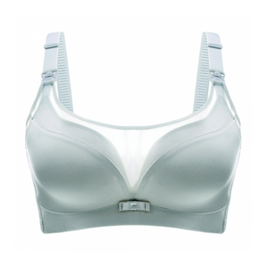 Bmama Lace Coverage Middle Ribbon Nursing Bra- Aqua
