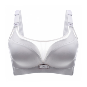 Bmama Lace Coverage Middle Ribbon Nursing Bra- Ivory