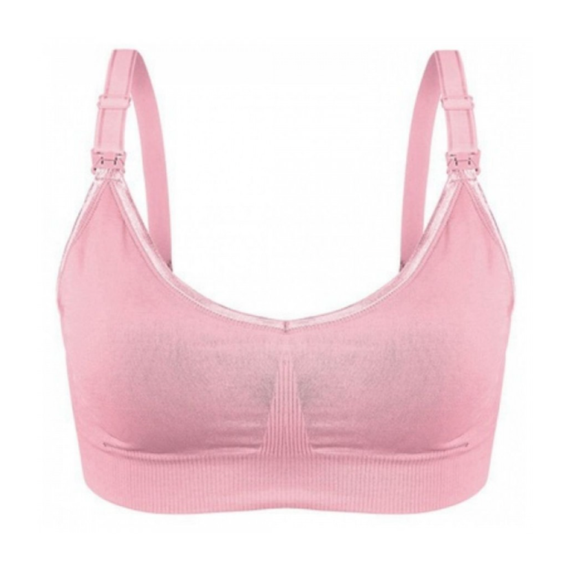 Bmama Supportive Sporty Nursing Bra Up Way Open: Mallow- Pink