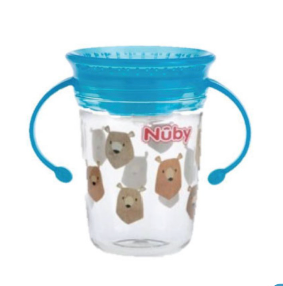 Nuby 360 Wonder Twin Handle Tritan Printed Cup 240ml