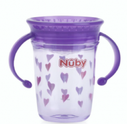 Nuby 360 Wonder Twin Handle Tritan Printed Cup 240ml