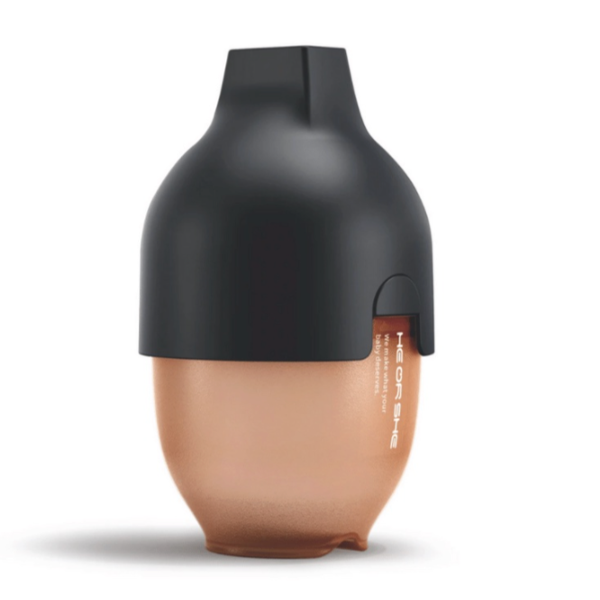 HE OR SHE Ultra Wide Neck Baby Bottle 5oz/ 160ml (0-3m)- Black