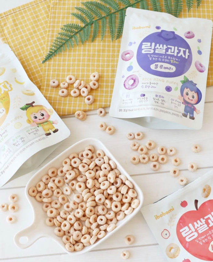 Ibobomi Rice Ring Puffs- Blueberry (From 12 months)