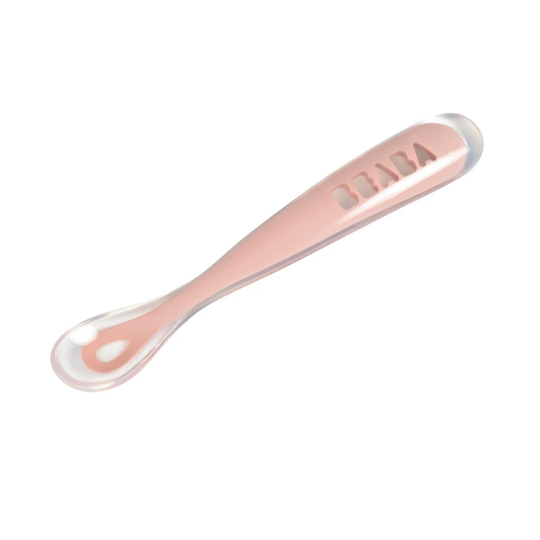 Beaba Silicone Ergonomic 1st Age Spoon- Pink