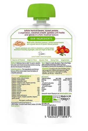 Little Freddie Organic Slow Cooked Haricot Bean and Sweet Potato Cassoulet (7m+) 130g