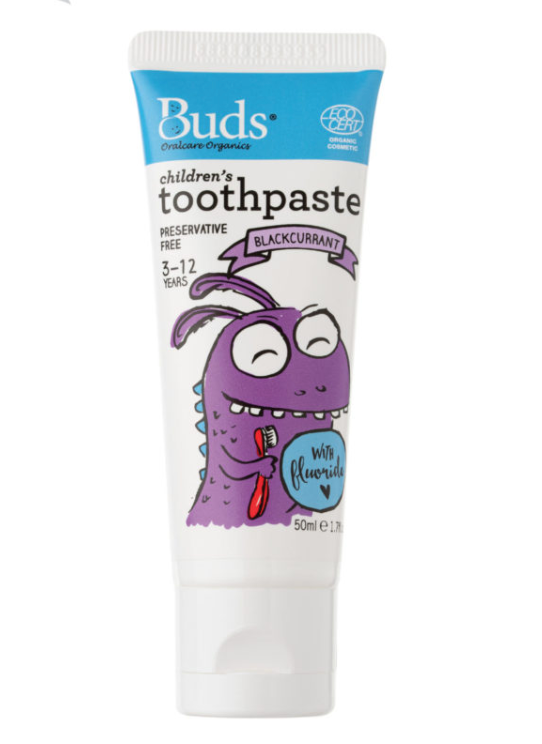Buds Organics Children Toothpaste with Fluoride 3-12y 50ml