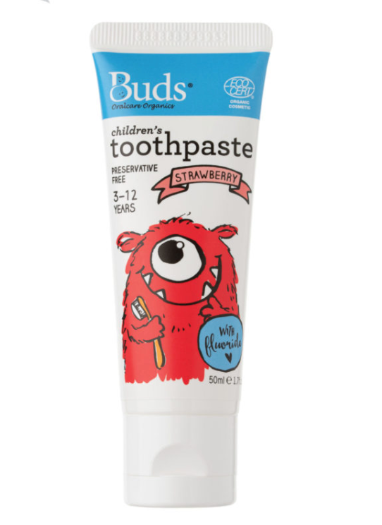 Buds Organics Children Toothpaste with Fluoride 3-12y 50ml