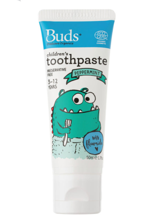 Buds Organics Children Toothpaste with Fluoride 3-12y 50ml