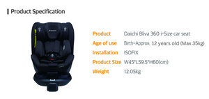 Daiichi Bliva 360 I-Size (Black)