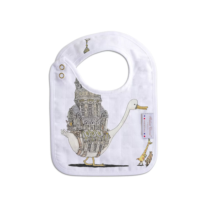 Atelier Choux Small Bib- Atelier Choux Gold Snaps