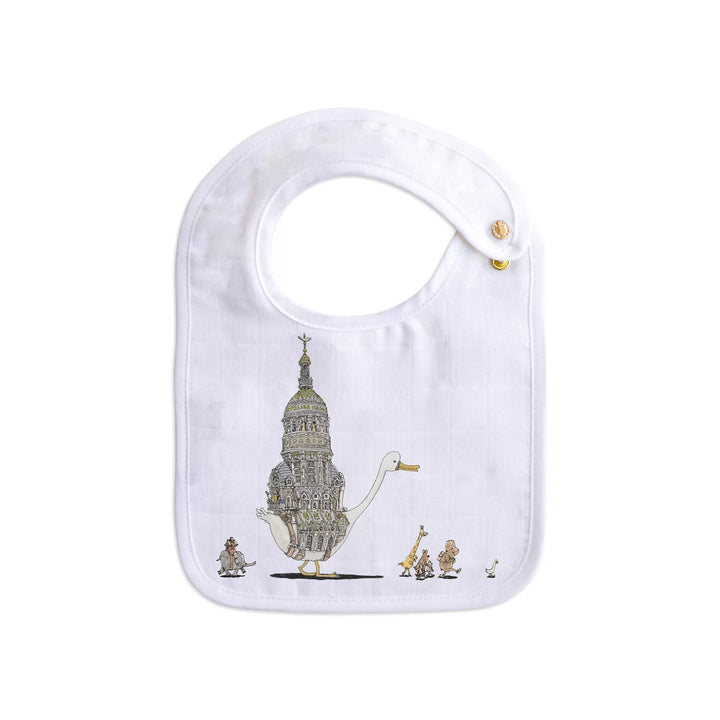 Atelier Choux Small Bib- Atelier Choux Gold Snaps