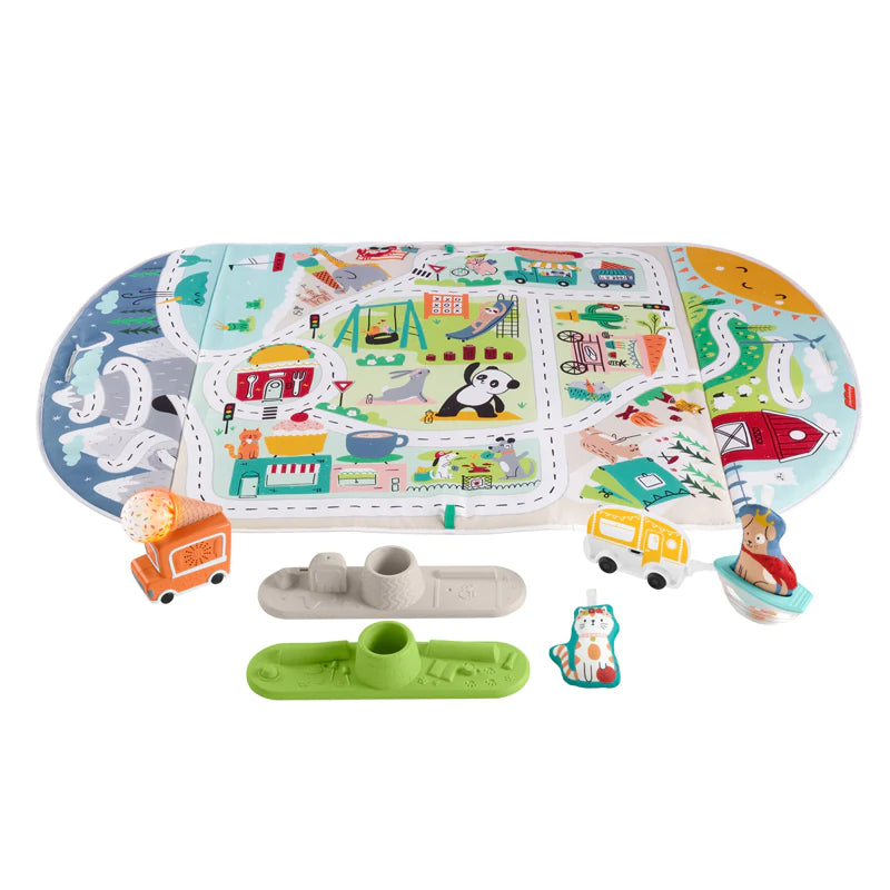 Fisher-Price Joyful Journeys Activity City Gym to Jumbo Play Mat (GJD41)