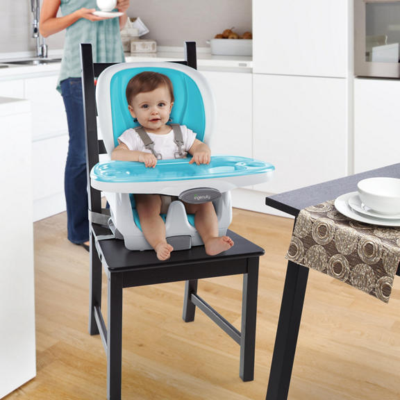 Ingenuity Trio 3 in 1 Smart Clean High Chair-Aqua