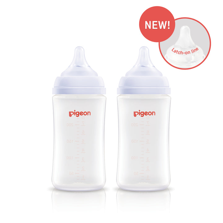 Pigeon SofTouch Wide Neck PP Nursing Bottle- Twin Pack