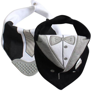 Earth Bebe Triangle Bibs With Teether 2pcs