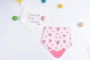 Earth Bebe Triangle Bibs With Teether 2pcs