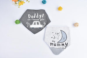 Earth Bebe Triangle Bibs With Teether 2pcs