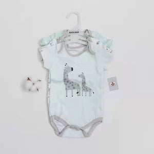 Earth Bebe 3 in 1 Rompers Set - Grey Giraffe – image 1