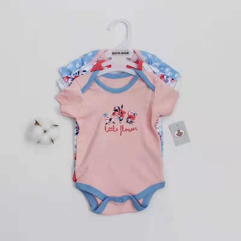 Earth Bebe 3 in 1 Rompers Set - Little Flower – image 1