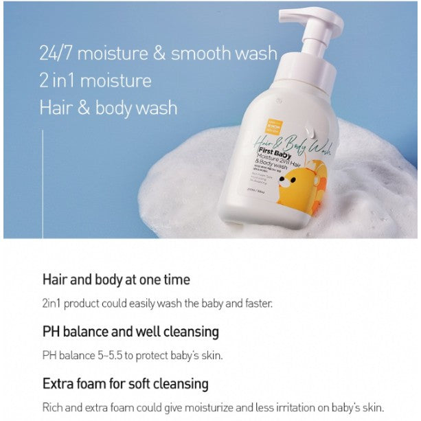 K-Mom First Baby Moisture 2 in 1 Hair & Body Wash 290ml