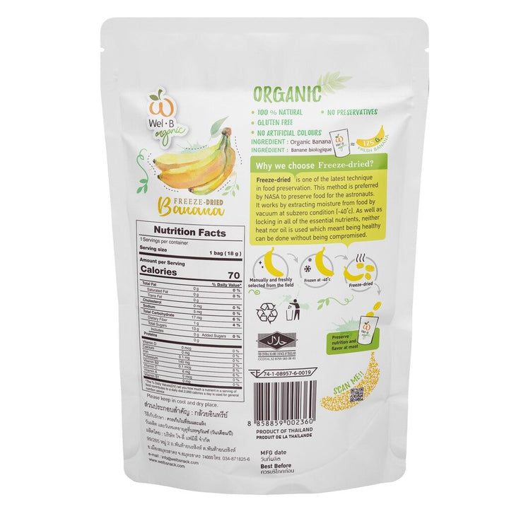 Wel-B Freeze Dried Organic Banana