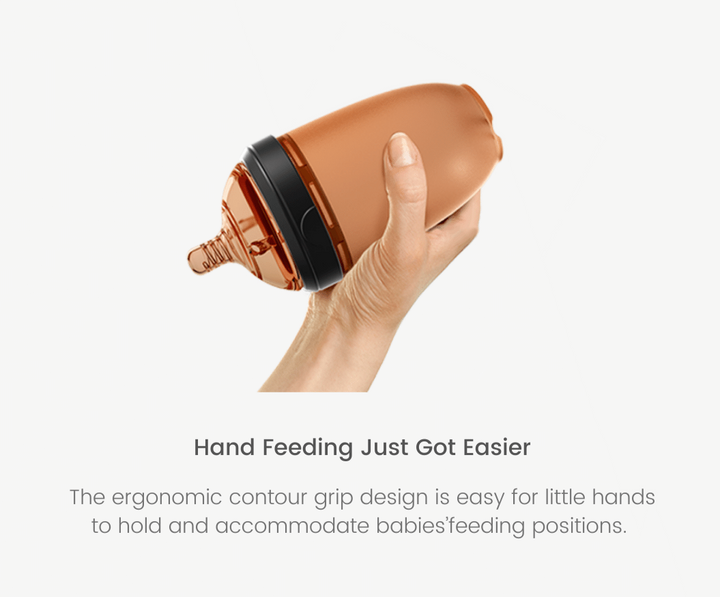 HE OR SHE Ultra Wide Neck Baby Bottle 5oz/ 160ml (0-3m)- Pink