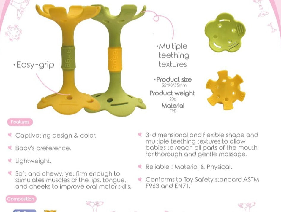 Ange Lip Teether- Yellow