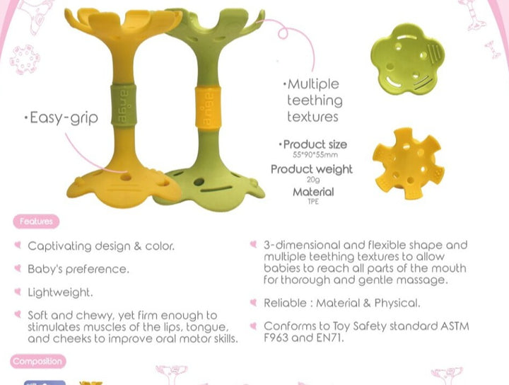 Ange Lip Teether- Yellow