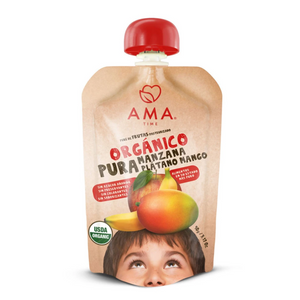 Ama Time Organic Fruit Pouch 90g- Apple Banana & Mango